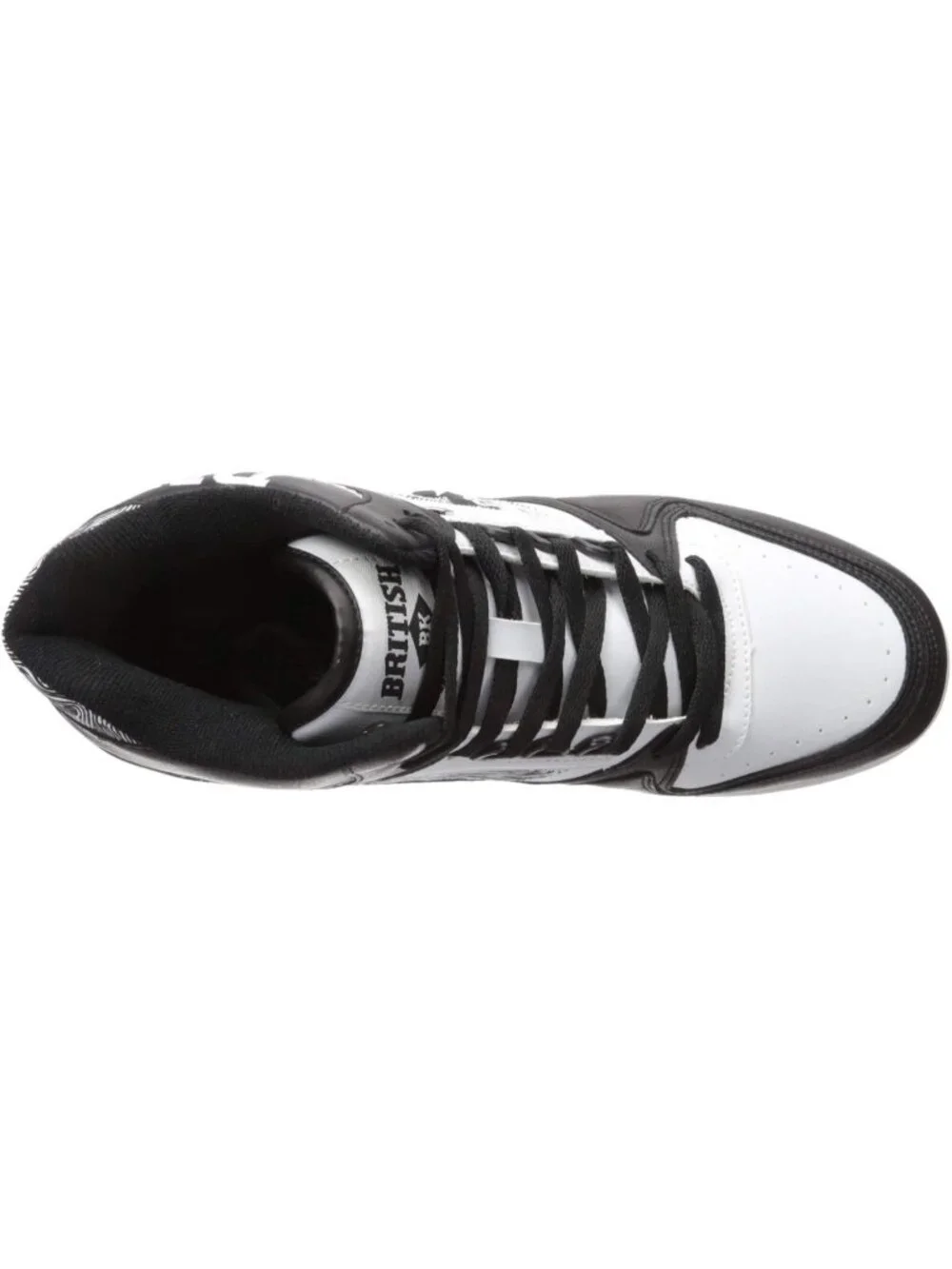Womens Black White Tennis Shoes Casual Pull On High Top Athletic Running Sneaker